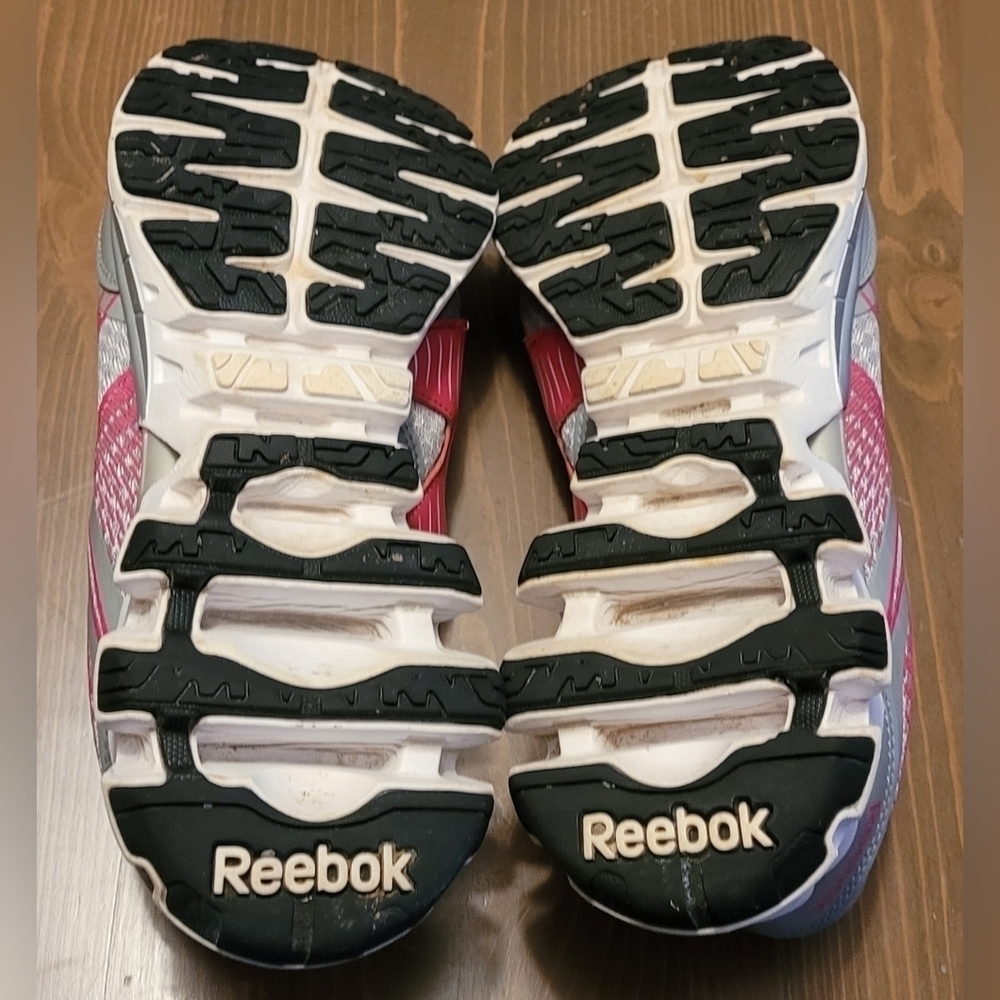 Women's Reebok Zigtech Grey/Pink/White Size 10 Nice Condition HTF This Colorway - Picture 8 of 10